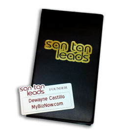 SAN TAN LEADS BUSINESS CARD BOOK AND NAME TAG SAN TAN LEADS BUSINESS CARD BOOK AND NAME TAG